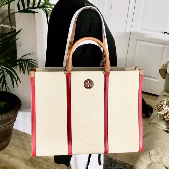Tory Burch Bags Tory Burch Blake Canvas Jumbo Tote Shoulder Bag